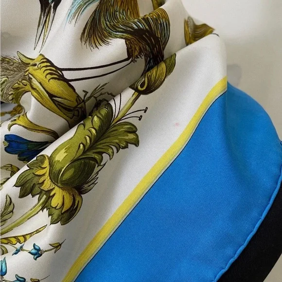 Rare Vintage Hermes Scarf "Ceres" Silk Twill Carre 1967 F. Faconnet - Picture 11 of 12